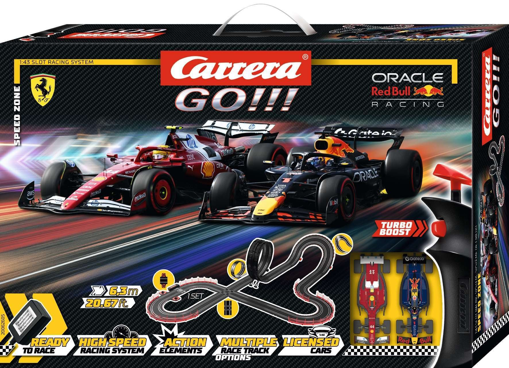 Carrera GO!!! 1/43 - Speed Zone Slot Car Set - 6.3m Long