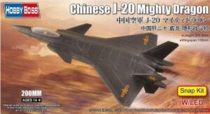 HobbyBoss CHINESE J-20 MIGHTY DRAGON SNAP KIT w/ LED 205.5mm