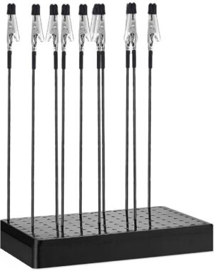 Airbrush Clamping /Standing Painting Base w/ 10 Wire Alligator Clips   Blue base