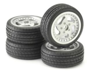 Mag Rim w/ Rubber Tire Set 1/10 (4pc)