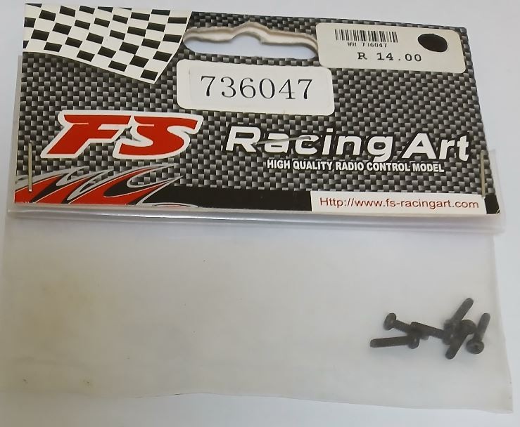 FS Racing Round Cross Machine Screws M2x8mm (6pc)