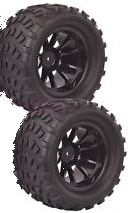 HSP - 1/10 Truck Wheel Set Black (2pc)