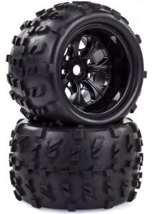HSP Savagery Complete Wheel Set (Black) 1/8 (2pc)