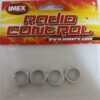 Imex 17mm Silver Wheel Nuts (4pc)