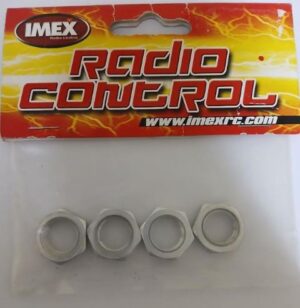 Imex 17mm Silver Wheel Nuts (4pc)