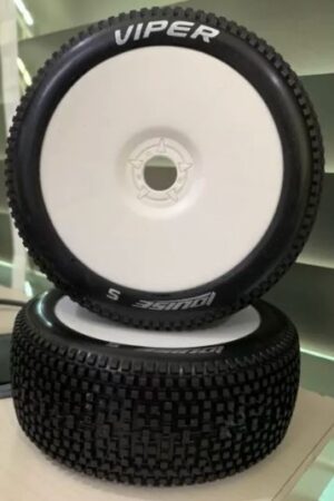 Louise RC B-Viper White Buggy Wheel w/ Soft Tire (2pc)