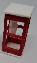 Telephone Booth (Square Red) HO