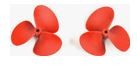 3 Blade Boat Propeller 80mm 2pcs (fit 5mm shaft)