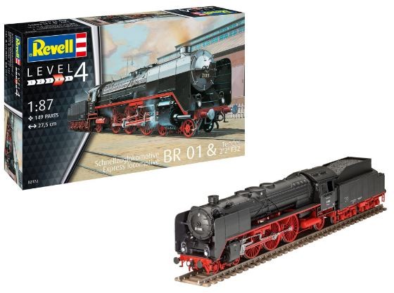 Revell EXPRESS LOCOMOTIVE BR01 & TENDER 2'2' T32 KIT 1/87