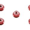 Tamiya Anodized Red Alu Flanged Lock Nuts (5pc)