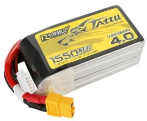 Tattu R-Line 1550mAh 14.8V 130C 4S1P Lipo Battery (XT60)