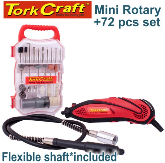 Tork Craft Mini Rotary Tool Kit (72pc)